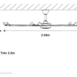Quạt trần sải cánh lớn GIANT 7 cánh 2.44m – ảnh 3